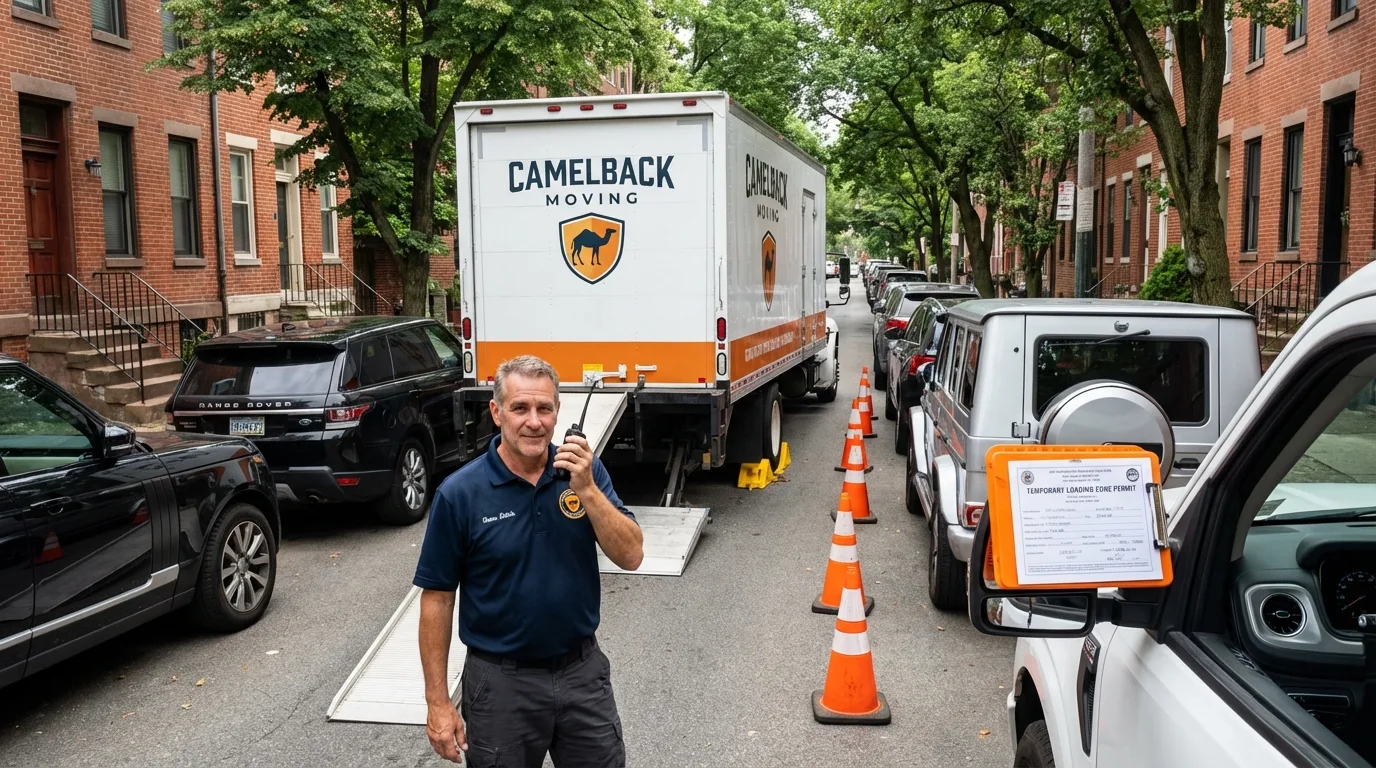 City street loading permit setup in Springfield Gardens, NY